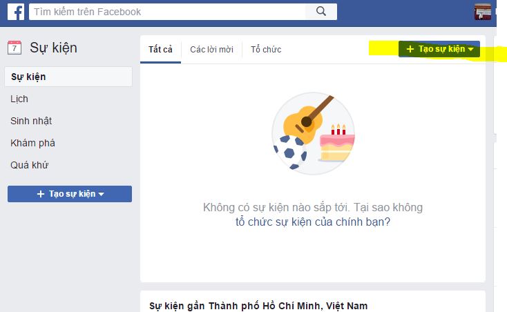 tạo sự kiện facbook